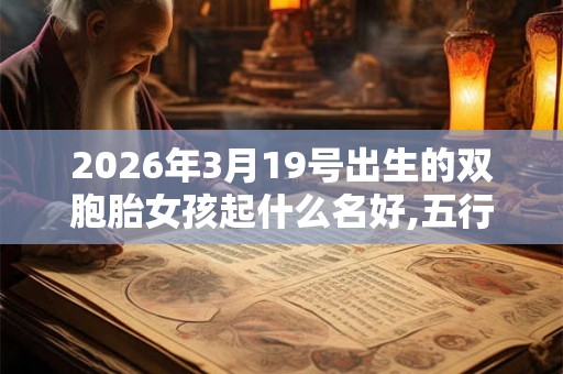2026年3月19号出生的双胞胎女孩起什么名好,五行属什么？