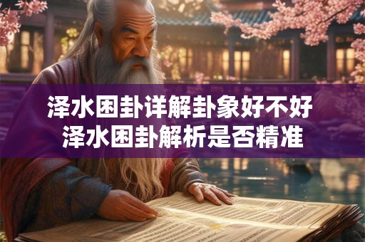 泽水困卦详解卦象好不好 泽水困卦解析是否精准