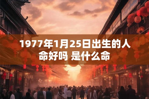 1977年1月25日出生的人命好吗 是什么命