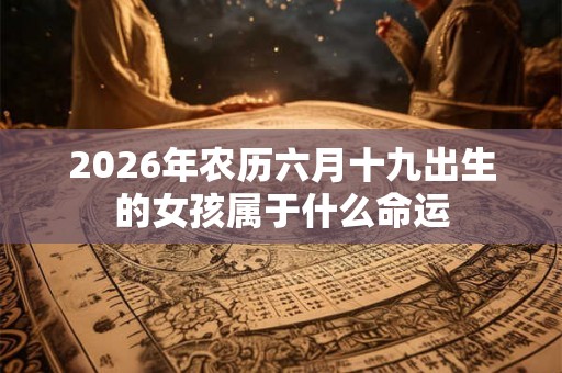 2026年农历六月十九出生的女孩属于什么命运