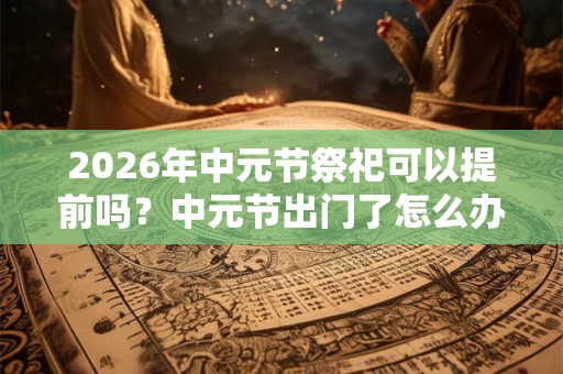 2026年中元节祭祀可以提前吗？中元节出门了怎么办？