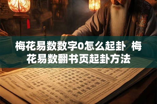 梅花易数数字0怎么起卦  梅花易数翻书页起卦方法