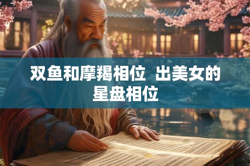 双鱼和摩羯相位  出美女的星盘相位