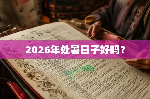 2026年处暑日子好吗？
