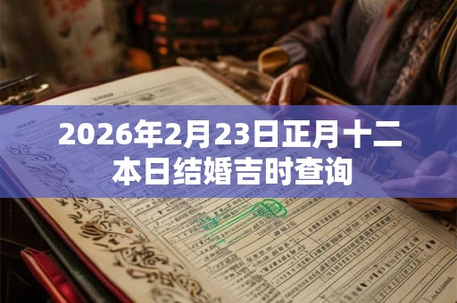 2026年2月23日正月十二 本日结婚吉时查询