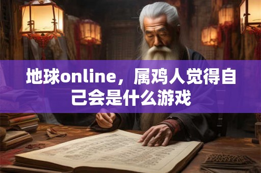 地球online，属鸡人觉得自己会是什么游戏