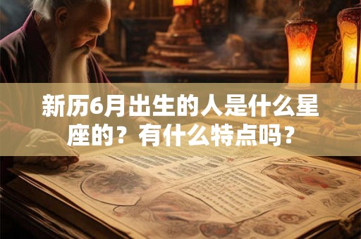 新历6月出生的人是什么星座的?有什么特点吗? 新历6月出生的人是什么星座的?有什么特点吗?
