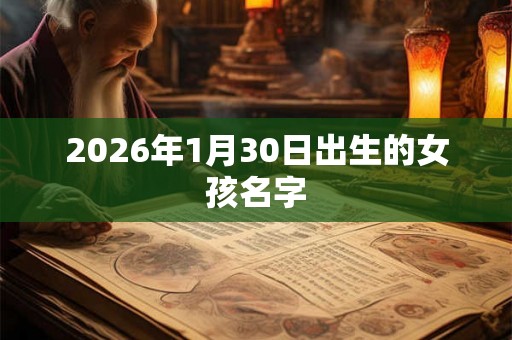 2026年1月30日出生的女孩名字
