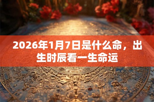 2026年1月7日是什么命，出生时辰看一生命运