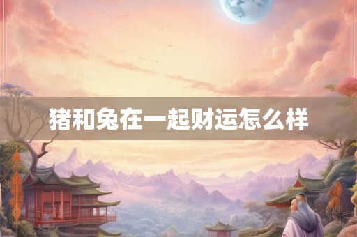 猪和兔在一起财运怎么样