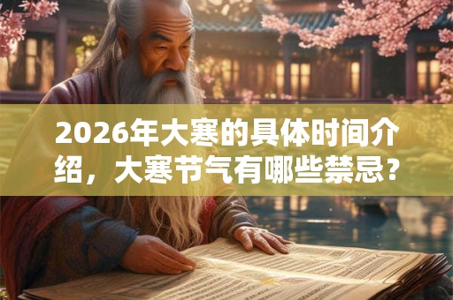 2026年大寒的具体时间介绍,大寒节气有哪些禁忌? 2026年大寒的具体时间介绍,大寒节气有哪些禁忌?