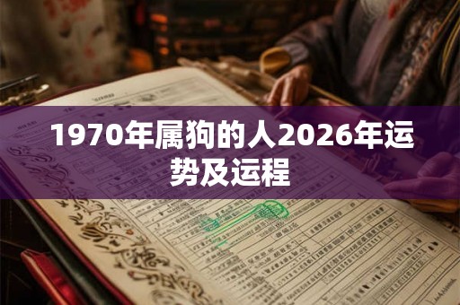 1970年属狗的人2026年运势及运程