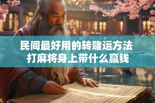 民间最好用的转赌运方法 打麻将身上带什么赢钱