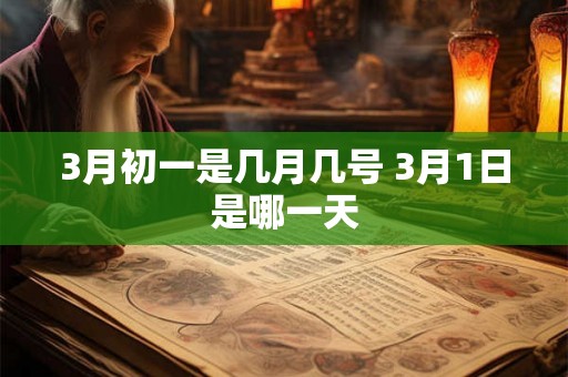 3月初一是几月几号 3月1日是哪一天