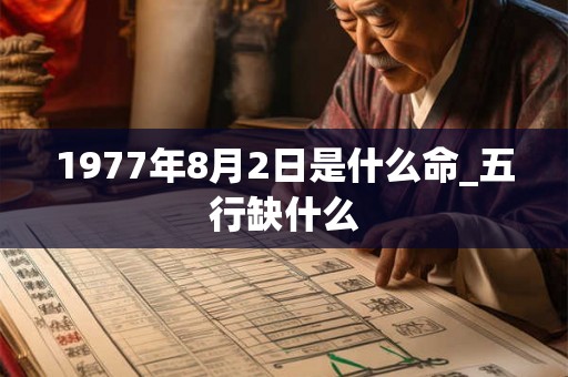 1977年8月2日是什么命_五行缺什么