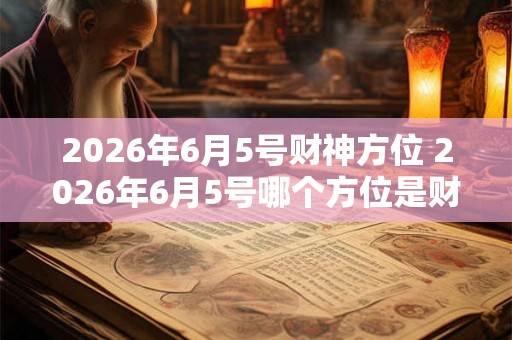 2026年6月5号财神方位 2026年6月5号哪个方位是财神位 2026年6月5号财神方位 2026年6月5号哪个方位是财神位