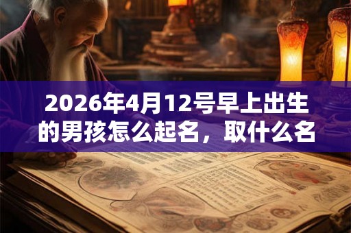 2026年4月12号早上出生的男孩怎么起名，取什么名字吉祥？