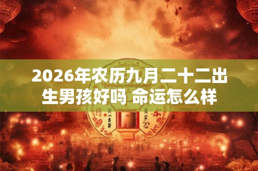 2026年农历九月二十二出生男孩好吗 命运怎么样