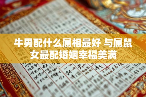 牛男配什么属相最好 与属鼠女最配婚姻幸福美满