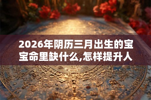 2026年阴历三月出生的宝宝命里缺什么,怎样提升人生运势 2026年阴历三月出生的宝宝命里缺什么,怎样提升人生运势