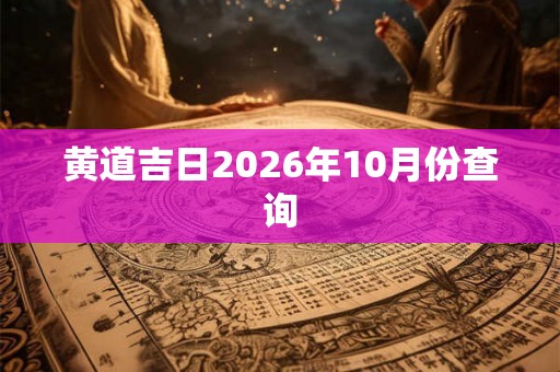 黄道吉日2026年10月份查询 黄道吉日2026年10月份查询