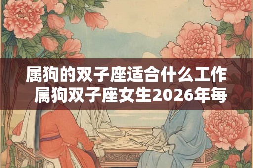 属狗的双子座适合什么工作  属狗双子座女生2026年每月运势
