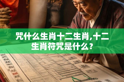 咒什么生肖十二生肖,十二生肖符咒是什么？