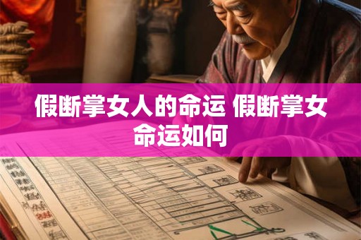 假断掌女人的命运 假断掌女命运如何