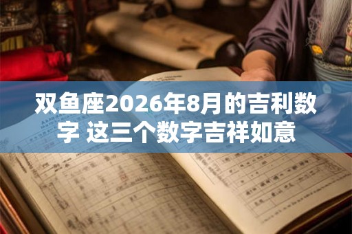 双鱼座2026年8月的吉利数字 这三个数字吉祥如意