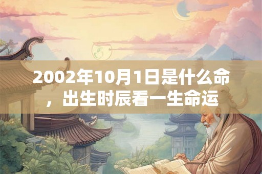 2002年10月1日是什么命，出生时辰看一生命运