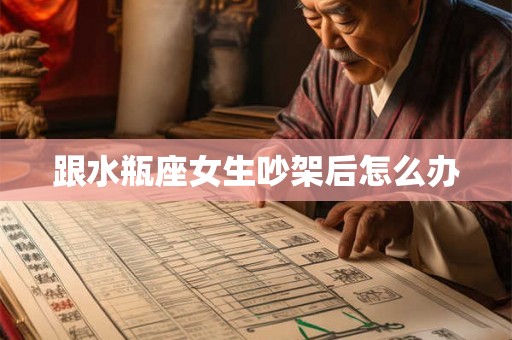 跟水瓶座女生吵架后怎么办