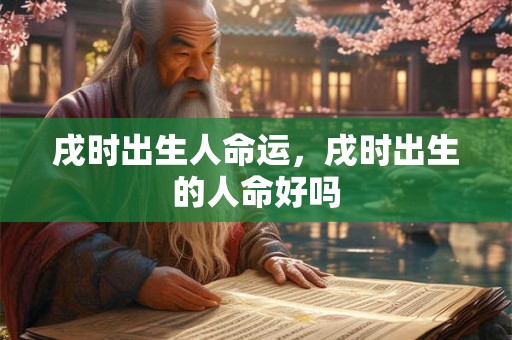戌时出生人命运，戌时出生的人命好吗