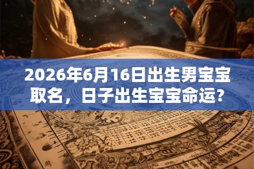 2026年6月16日出生男宝宝取名,日子出生宝宝命运? 2026年6月16日出生男宝宝取名,日子出生宝宝命运?