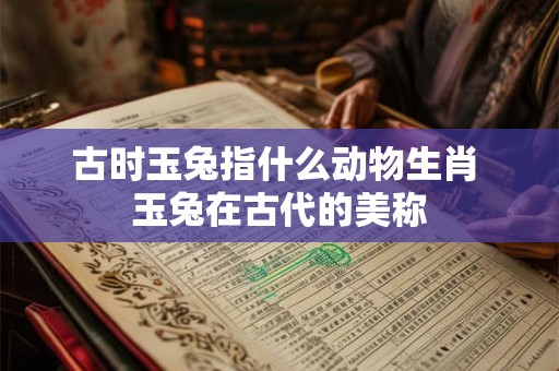 古时玉兔指什么动物生肖 玉兔在古代的美称
