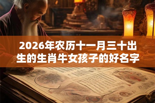 2026年农历十一月三十出生的生肖牛女孩子的好名字