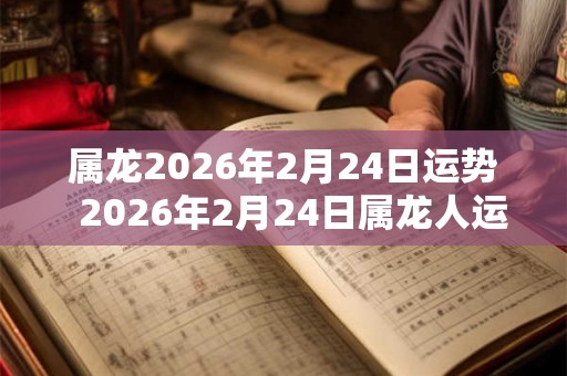 属龙2026年2月24日运势  2026年2月24日属龙人运势详解