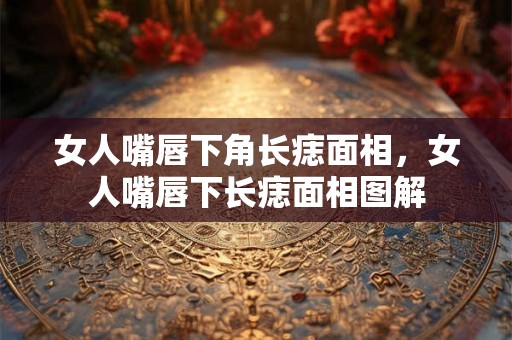 女人嘴唇下角长痣面相，女人嘴唇下长痣面相图解