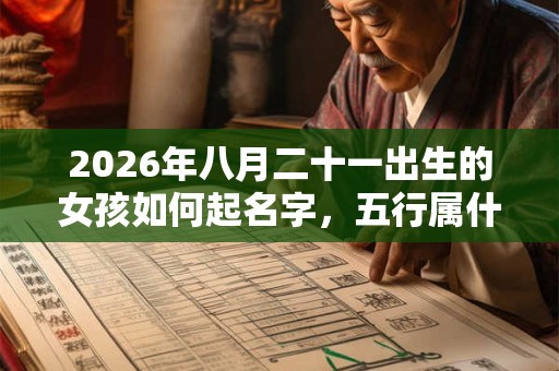 2026年八月二十一出生的女孩如何起名字，五行属什么
