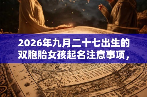 2026年九月二十七出生的双胞胎女孩起名注意事项，五行属什么