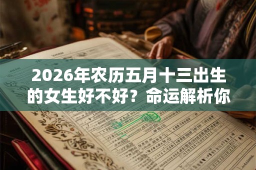 2026年农历五月十三出生的女生好不好？命运解析你知道吗？