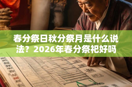 春分祭日秋分祭月是什么说法？2026年春分祭祀好吗？
