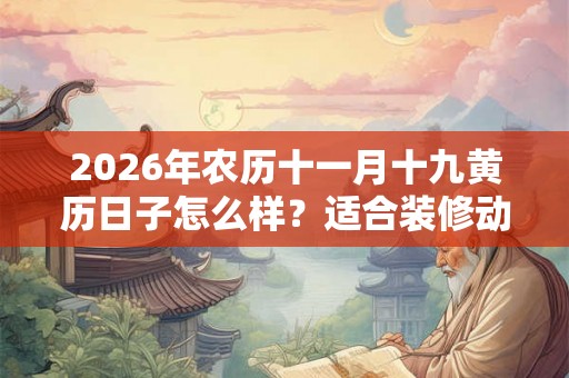 2026年农历十一月十九黄历日子怎么样？适合装修动土吗？