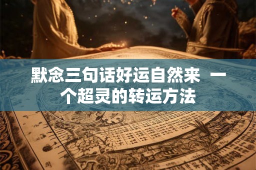 默念三句话好运自然来  一个超灵的转运方法