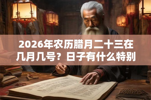 2026年农历腊月二十三在几月几号？日子有什么特别的？