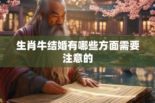 生肖牛结婚有哪些方面需要注意的
