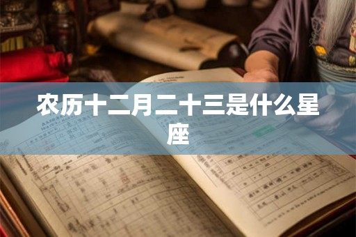 农历十二月二十三是什么星座