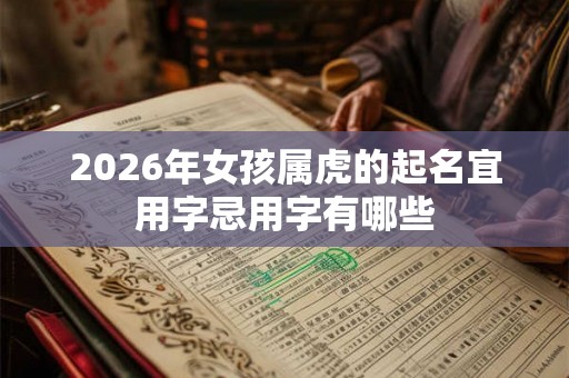 2026年女孩属虎的起名宜用字忌用字有哪些