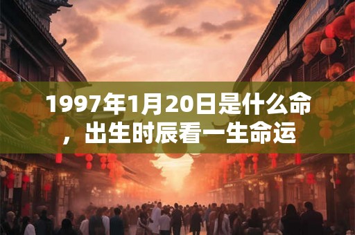 1997年1月20日是什么命，出生时辰看一生命运