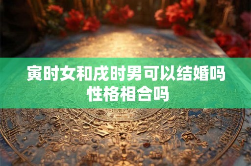寅时女和戌时男可以结婚吗 性格相合吗