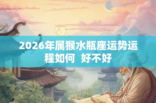 2026年属猴水瓶座运势运程如何 好不好 2026年属猴水瓶座运势运程如何 好不好